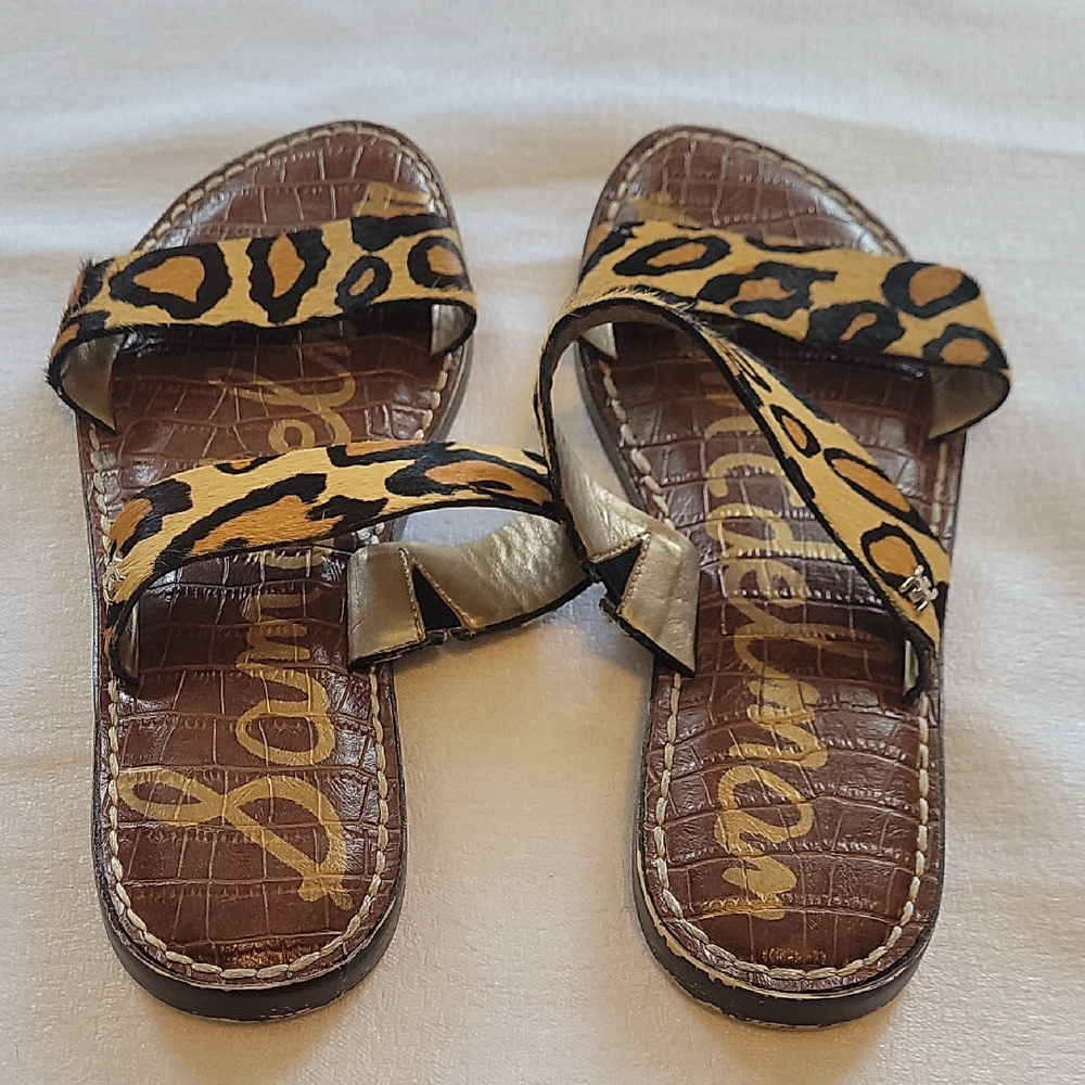 Sam Edelman Leopard Print Women's Sandals Size 6 - Picture 6 of 6